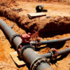 Partially buried pipelines